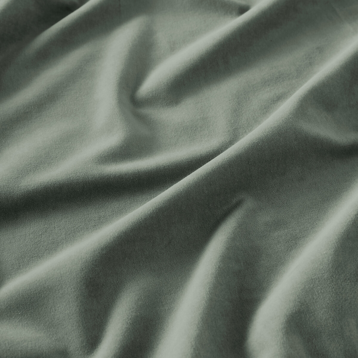 Velvet Curtain with Pencil Pleat and Wave grey-green, LA REDOUTE INTERIEURS