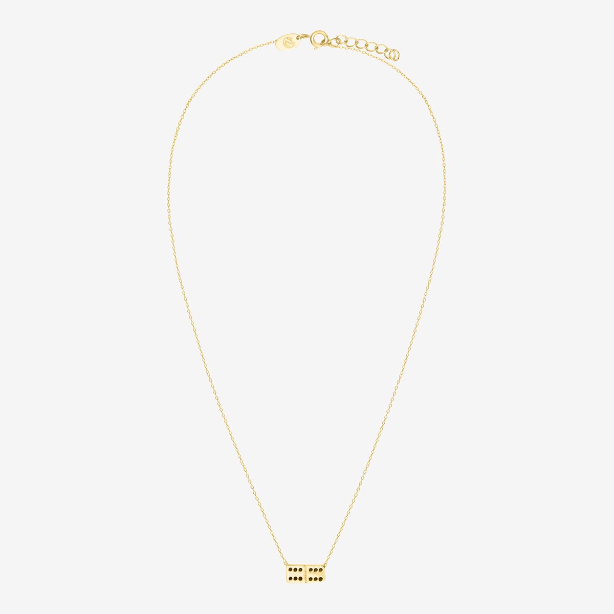Collier doré jet domino - casino noir, CAROLINE NAJMAN