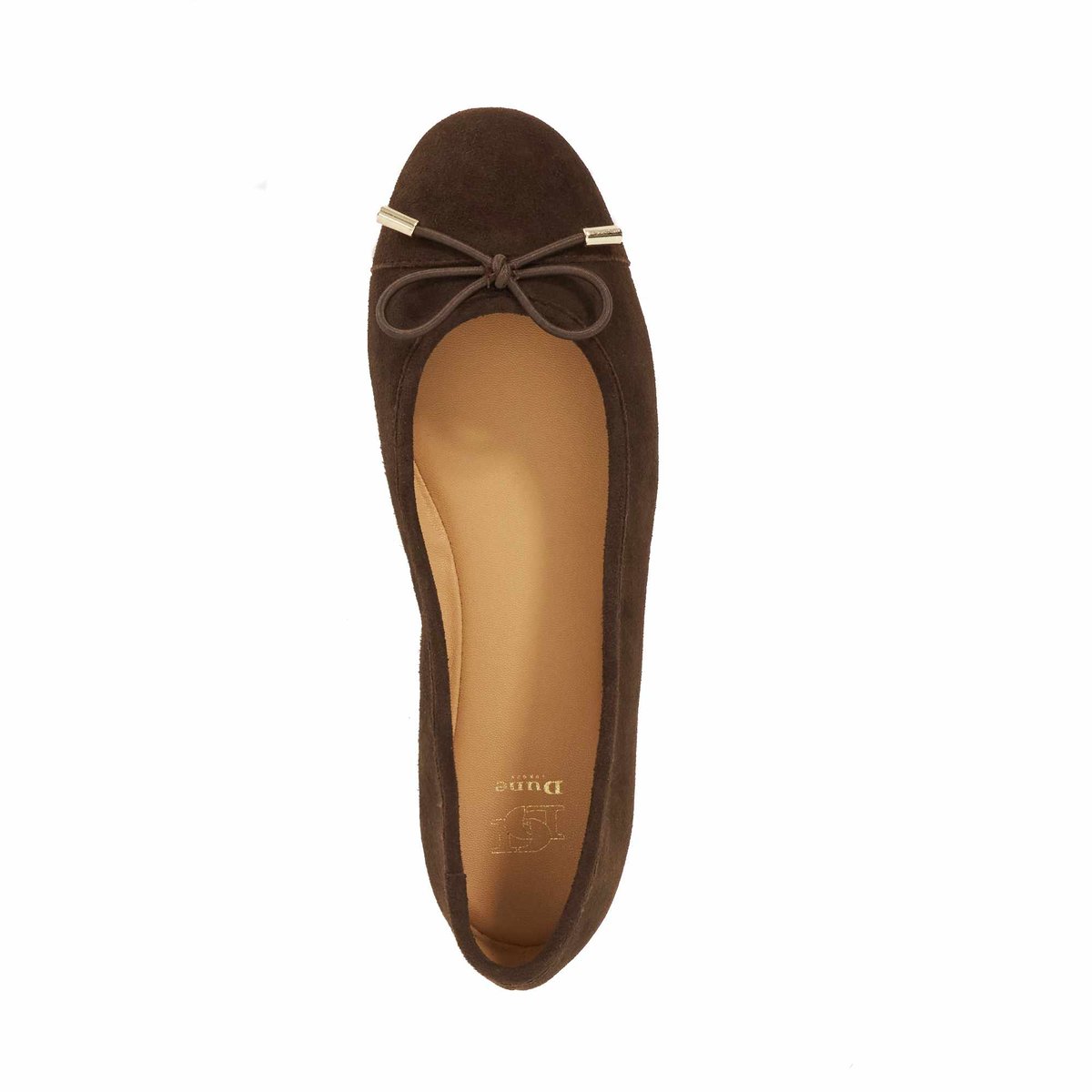 Ballerines à bout rapporté - HIGHEST brown-suede, DUNE LONDON