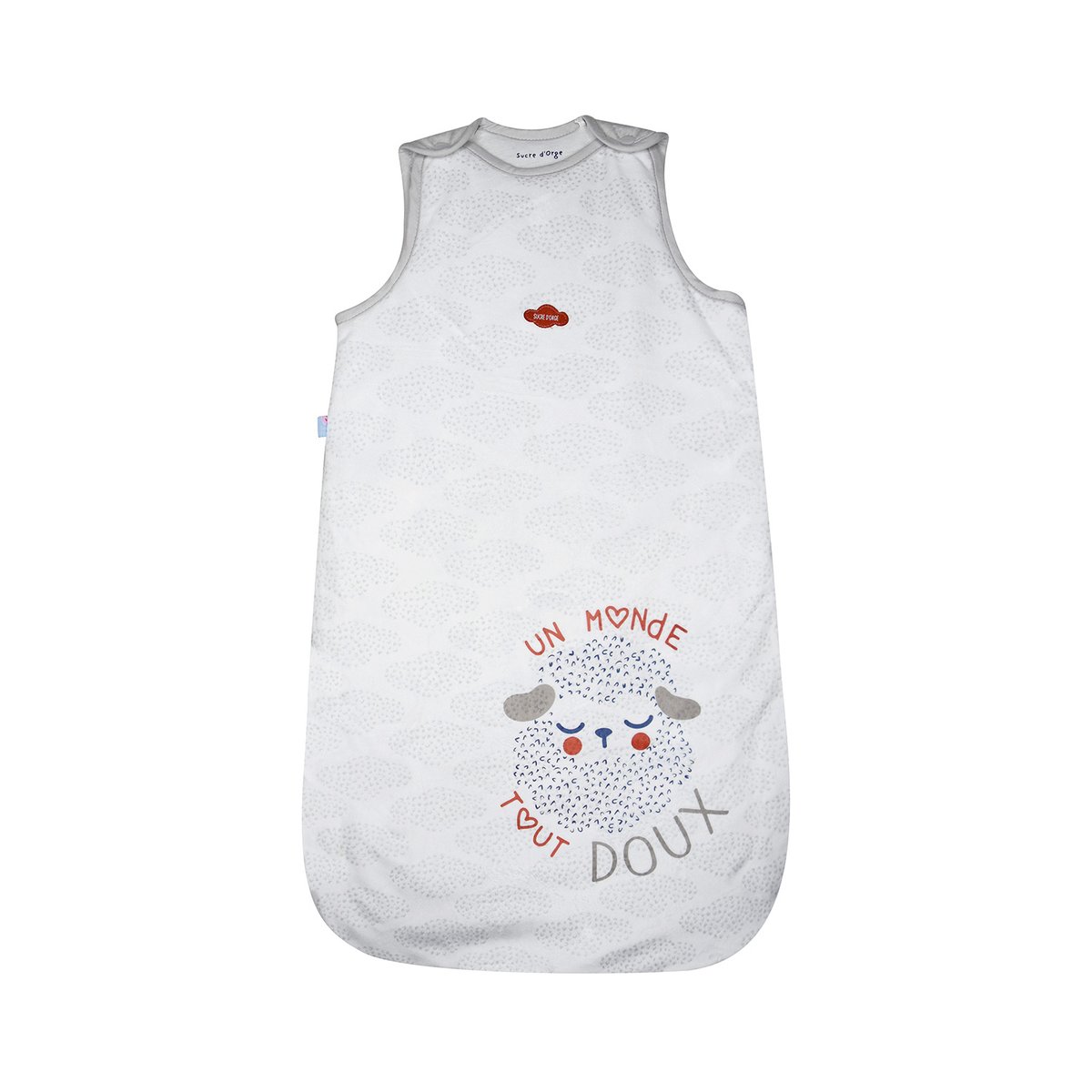 Gigoteuse 0/6m janice velours doux sans manches gris, SUCRE D'ORGE