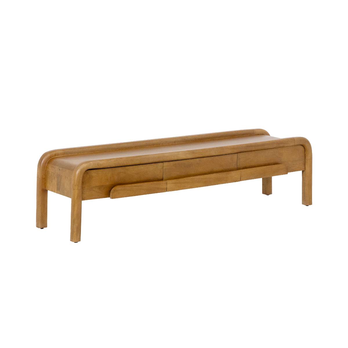 Meuble TV en bois de manguier FÉODOR bois clair, MADE IN MEUBLES
