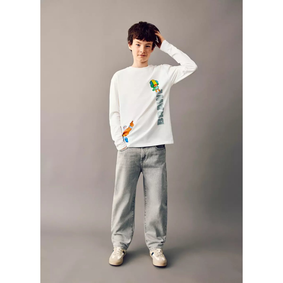 T-shirt Brawl Stars blanc cassé, MANGO KIDS