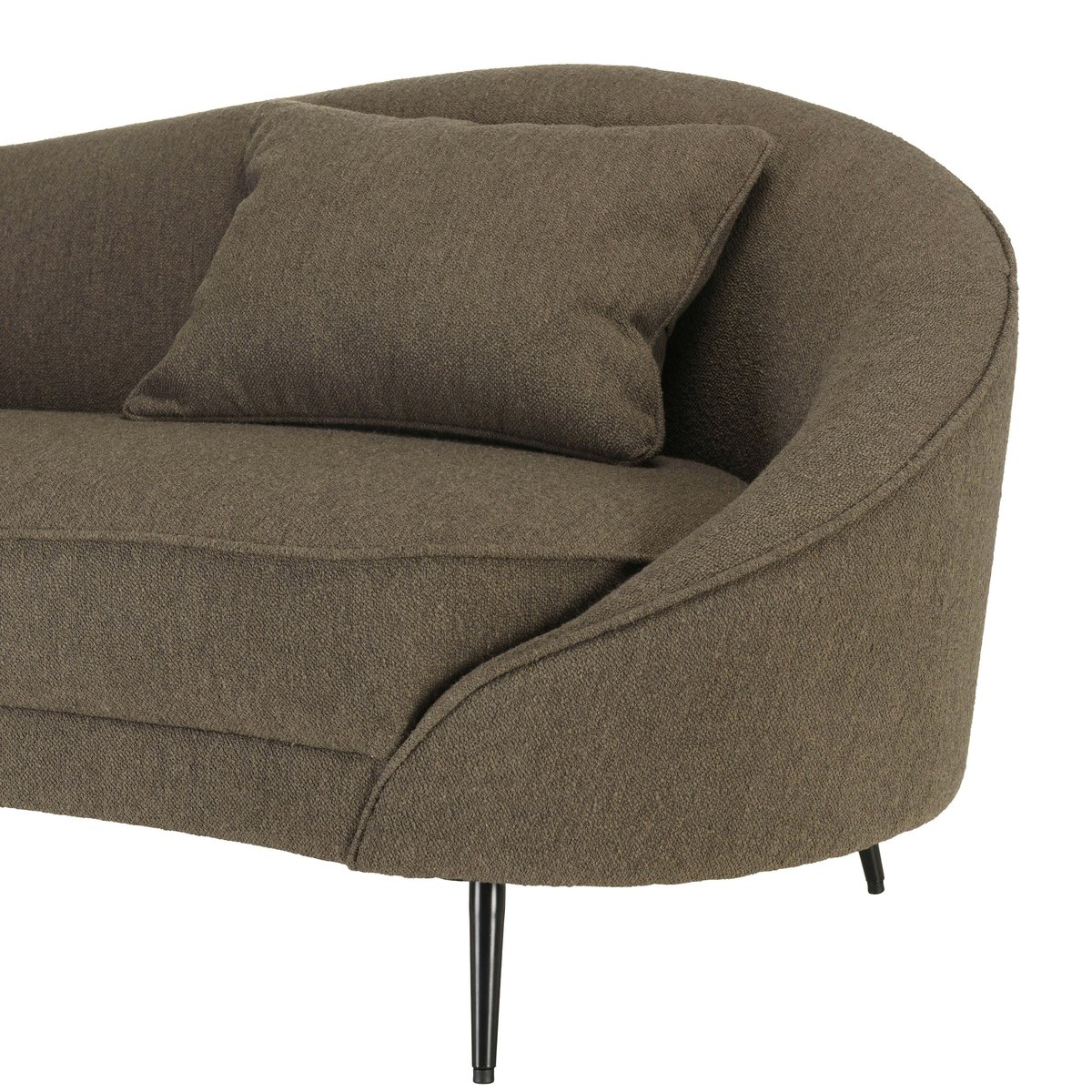 Canapé 3 places tissu bouclette taupe dossier incurvé COLOMBUS taupe, PIER IMPORT