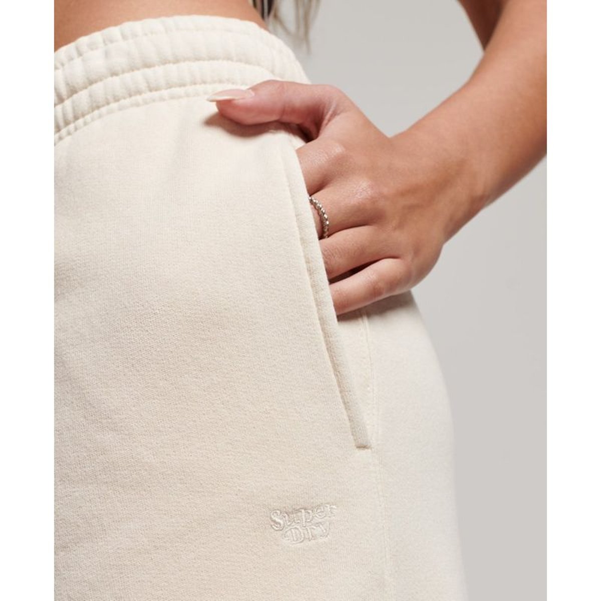 Pantalon de survêtement large délavé grège, SUPERDRY
