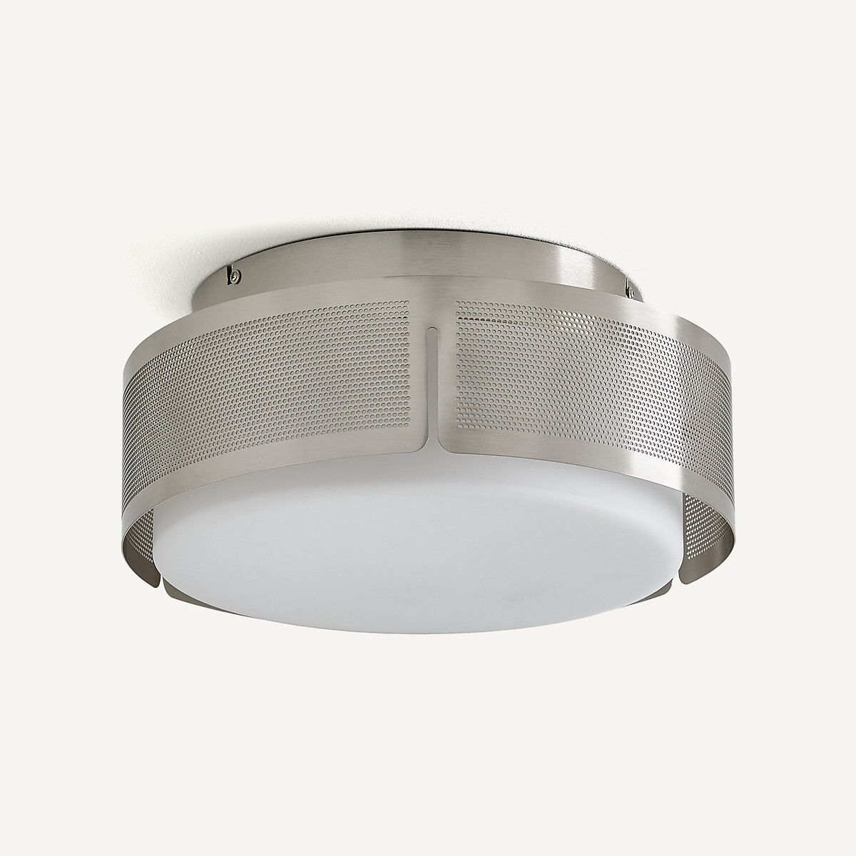 Darja Iron and Opaline Wall/Ceiling Light satin nickel, AM.PM