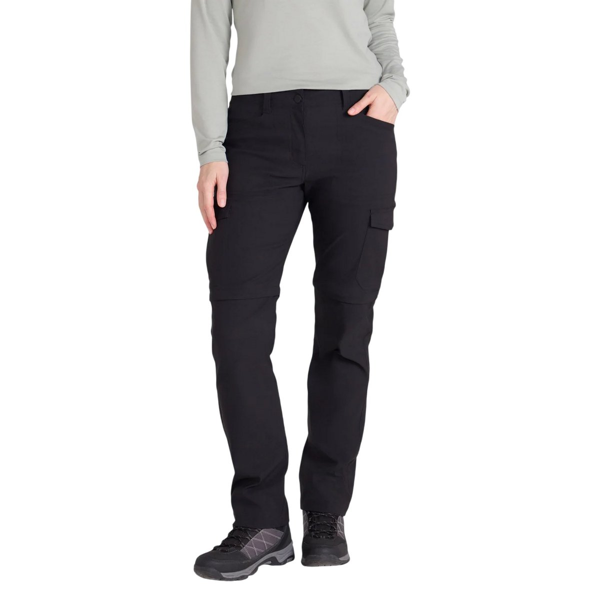 Pantalon uni 2-en-1 CONNISTON noir, MOUNTAIN WAREHOUSE