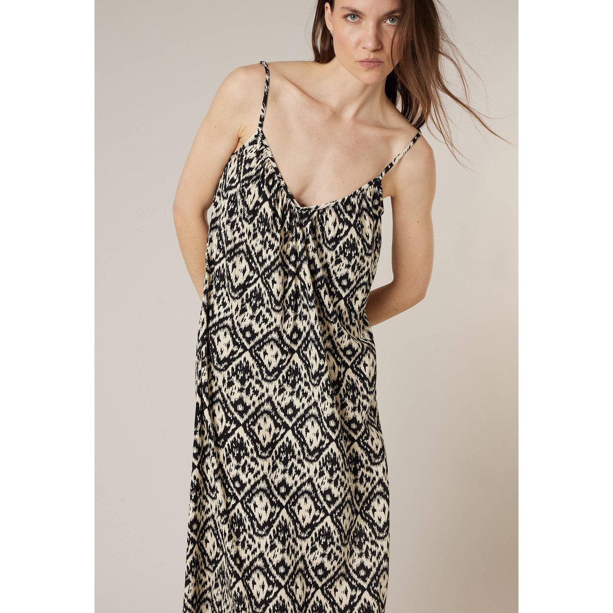 Robe longue femme fluide BILIANA black, DEELUXE