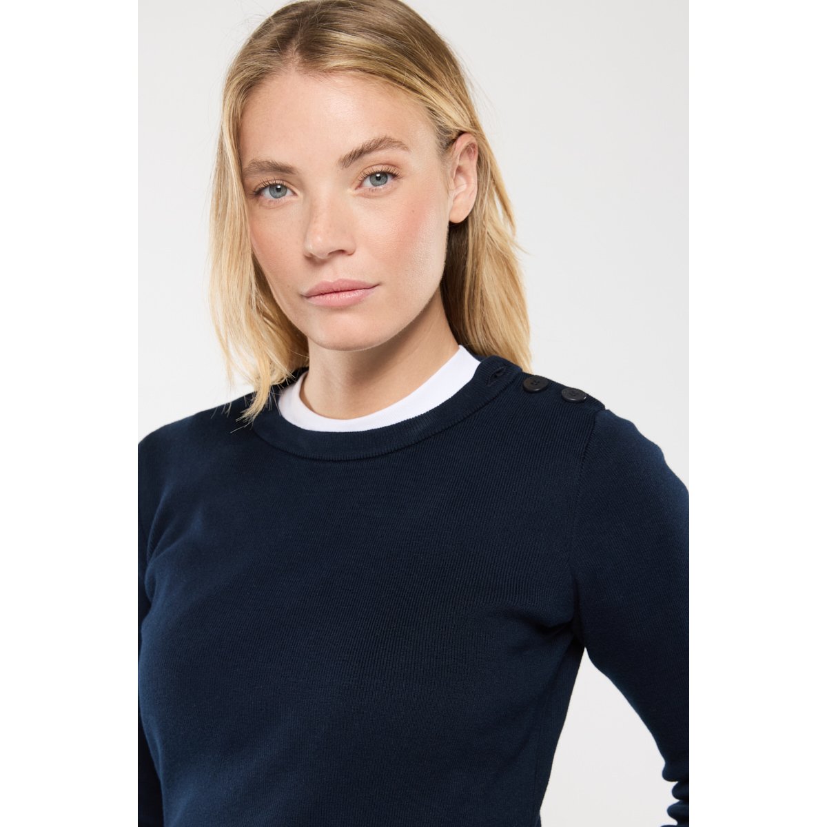 Pull marin en coton GROIX rich navy, ARMOR-LUX