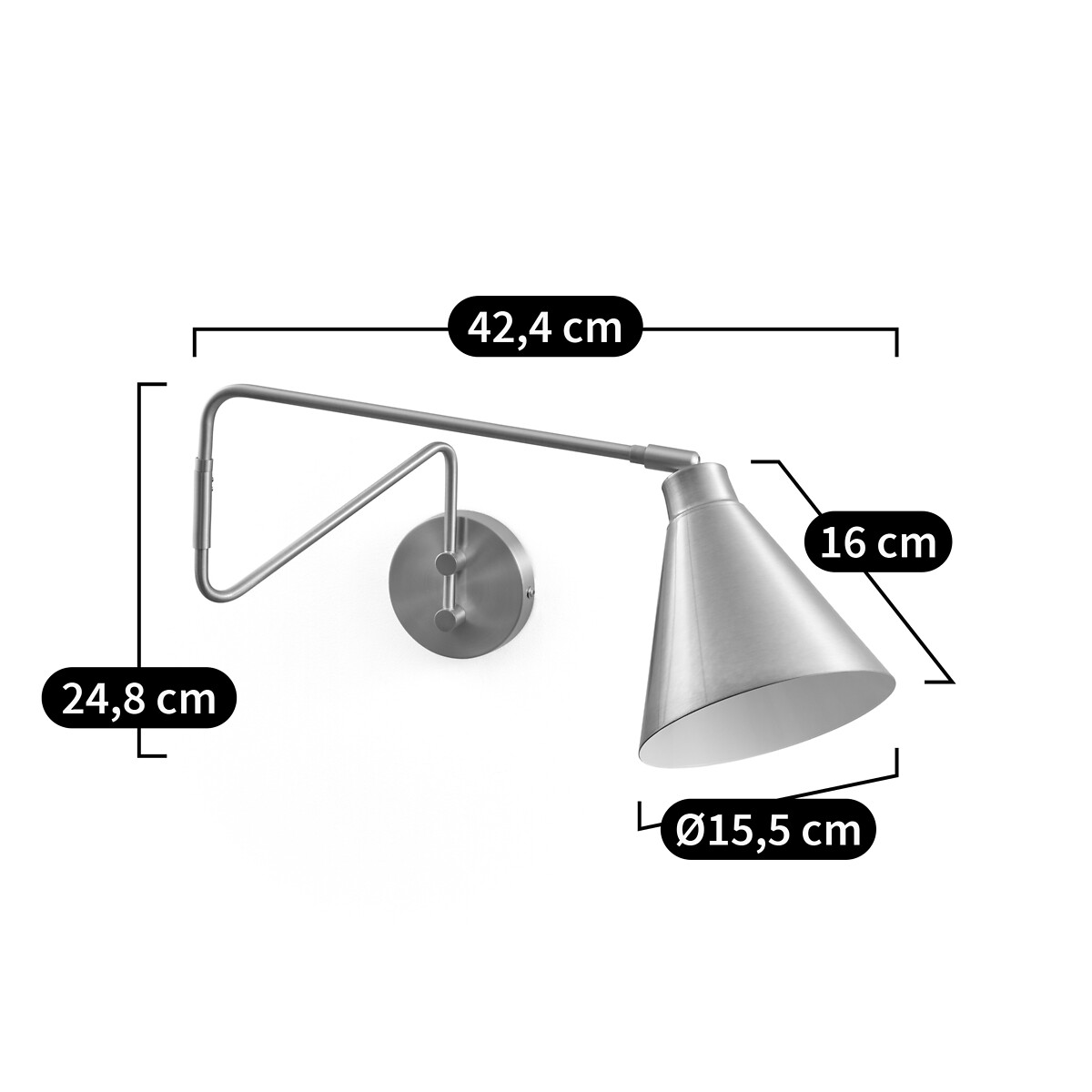 Hiba Metal Wall Light black, LA REDOUTE INTERIEURS