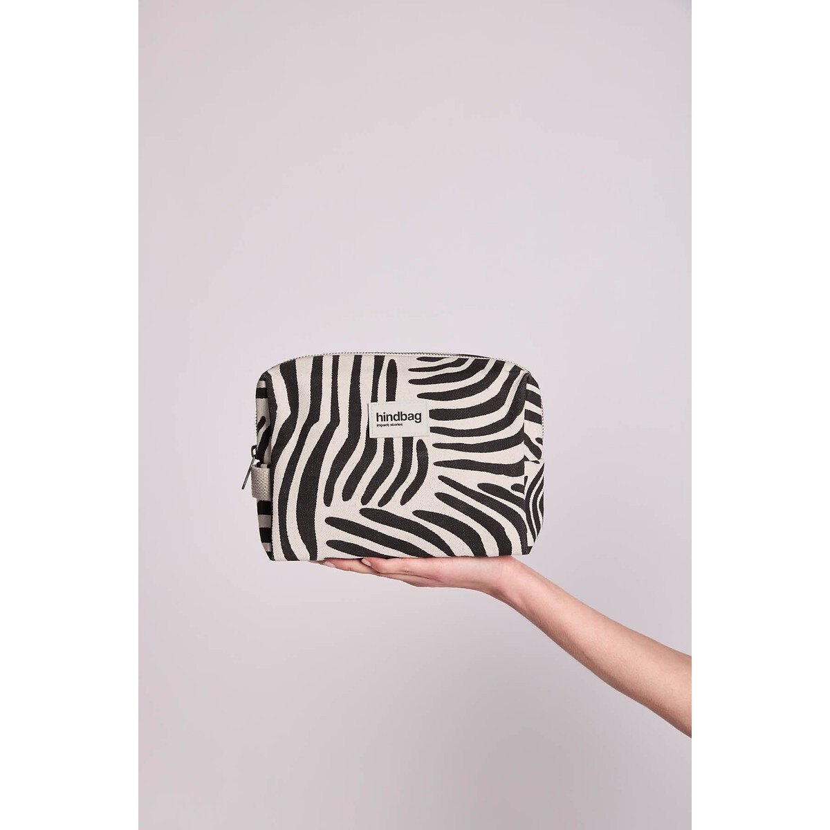 Necessaire LEON mit Zebramuster ecru bedruckt, HINDBAG