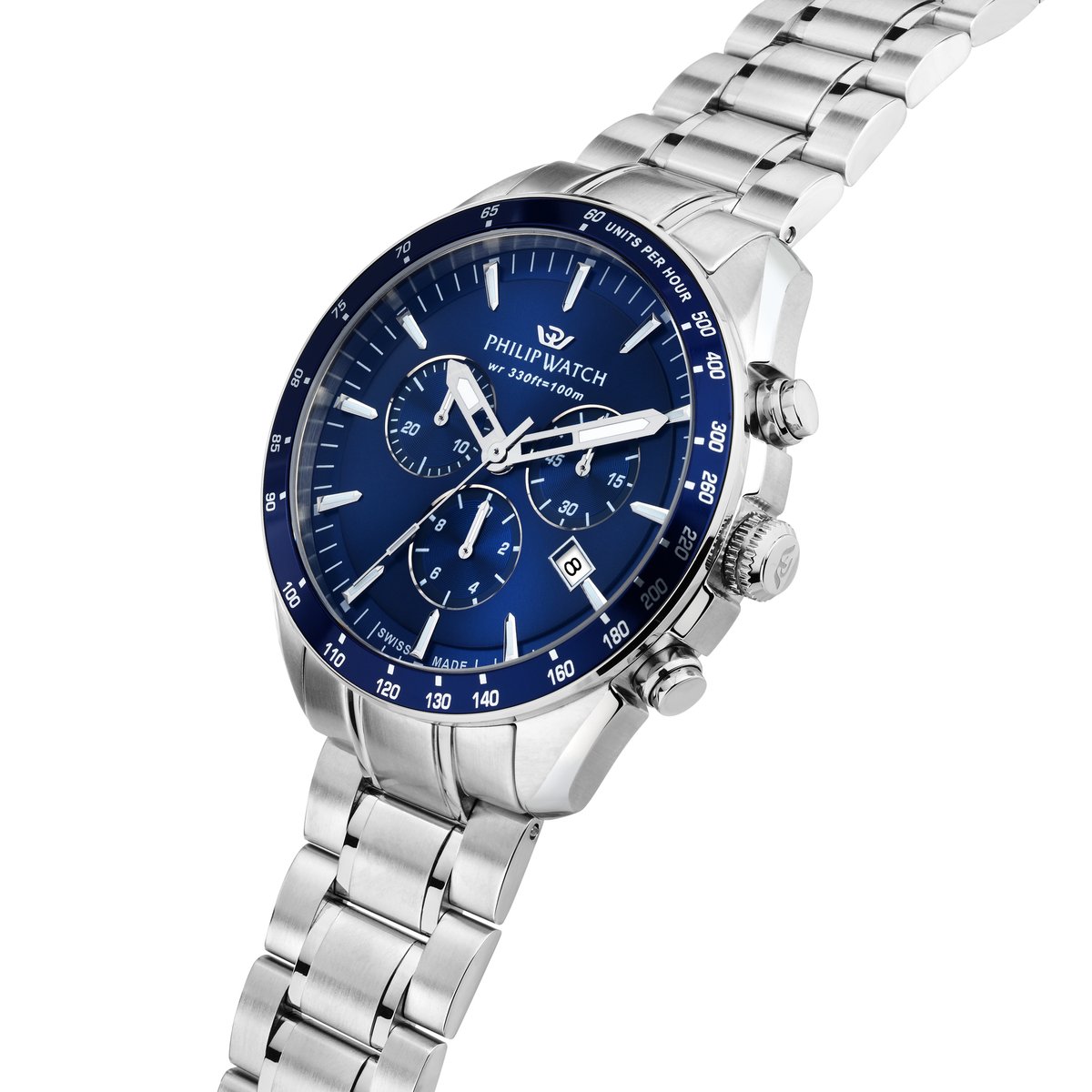Montre-chronographe BLAZE bleu, sunray, PHILIP WATCH