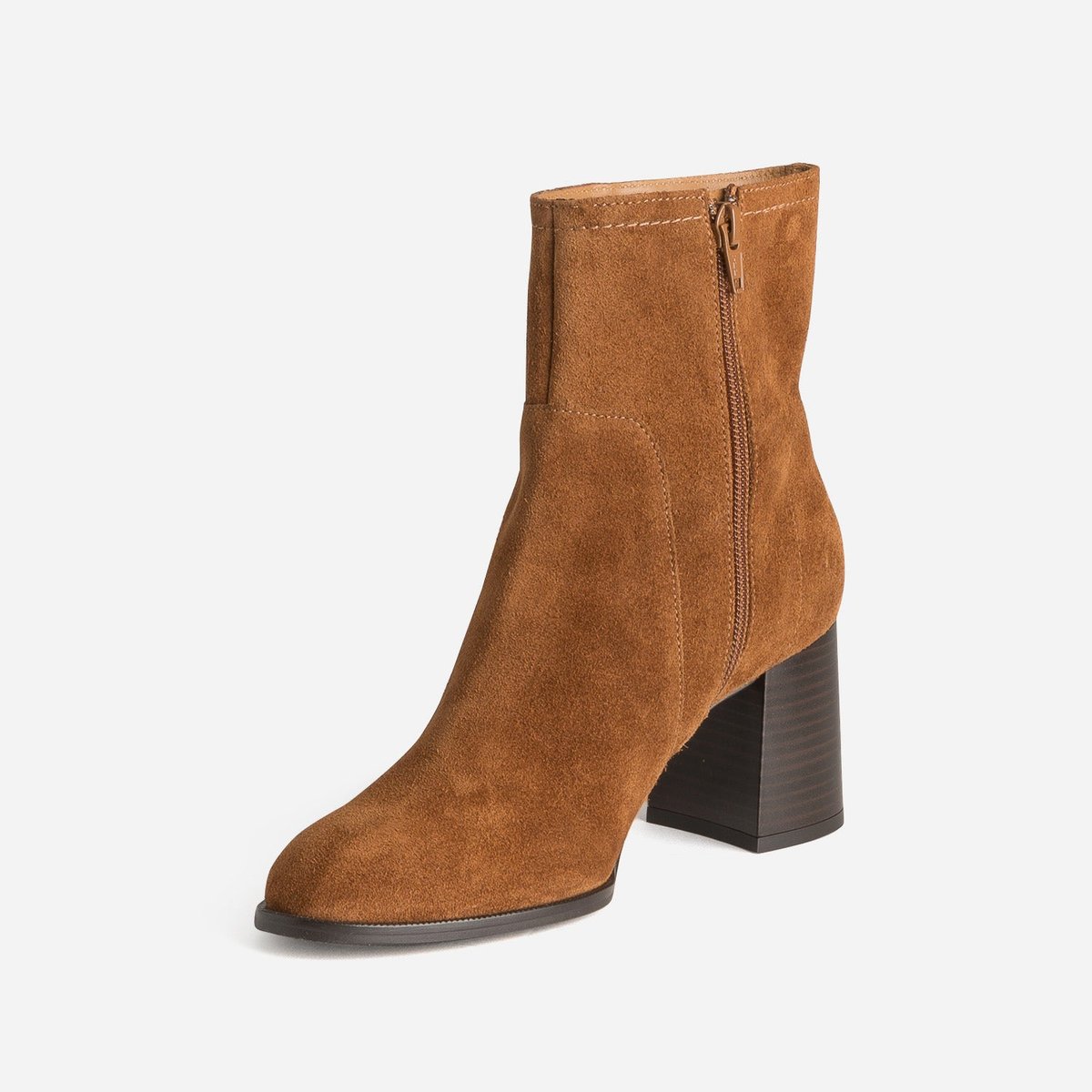 Boots À Talon en cuir CLEYA cognac, ERAM