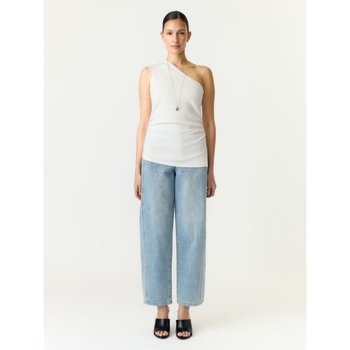 Haut Asymétrique star white, YAS