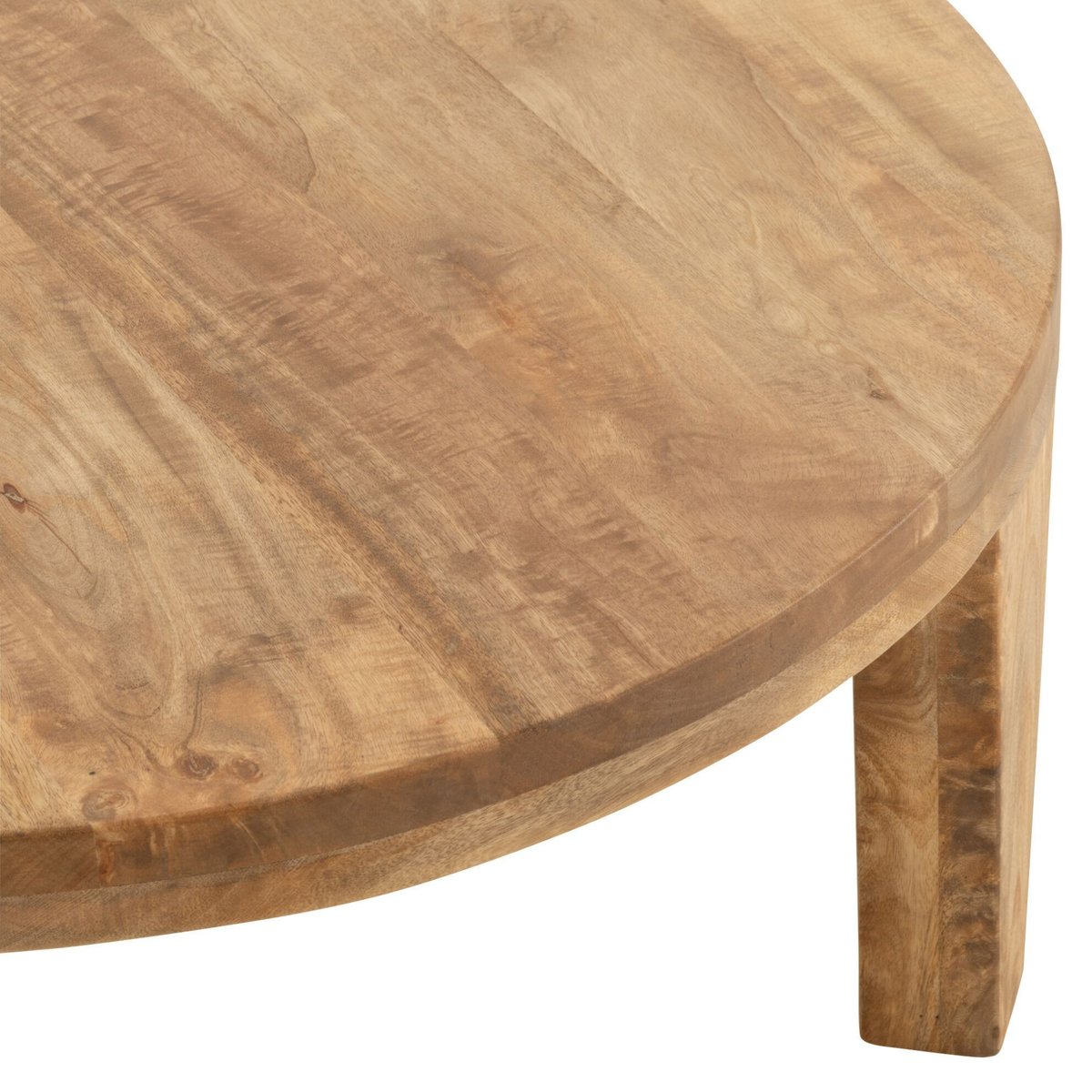 Table basse ronde en manguier naturel D80 - MAKATI bois clair, HELLIN, DEPUIS 1862