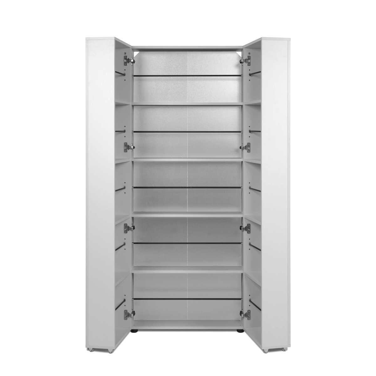 Meuble à chaussures 5 niveaux, 2 portes ALVA blanc, PIER IMPORT