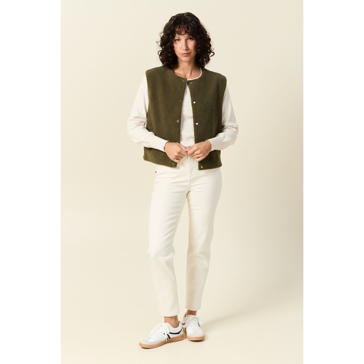Gilet sans manches vert kaki, BONOBO