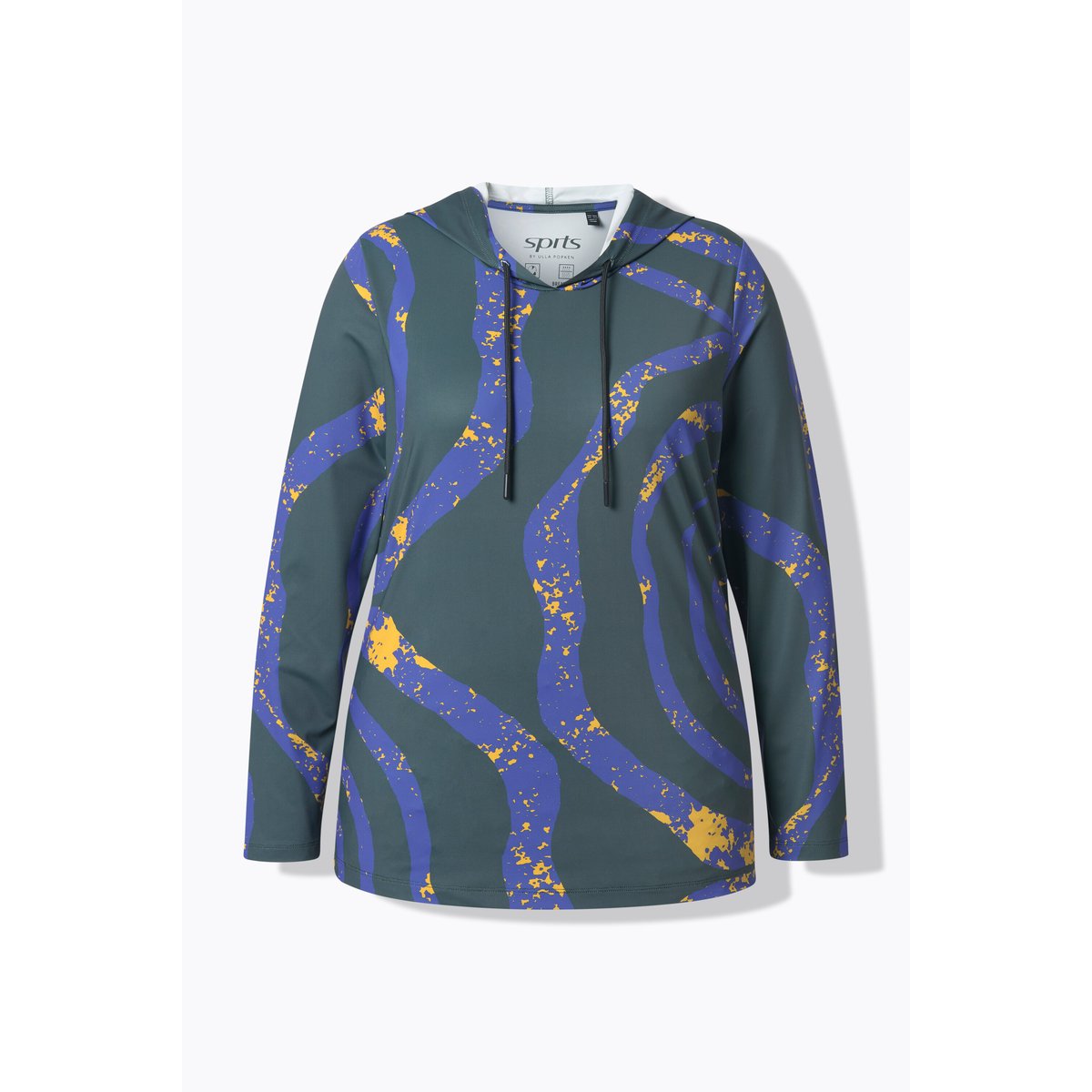 T-shirt technique slim à manches longues vert marais, ULLA POPKEN
