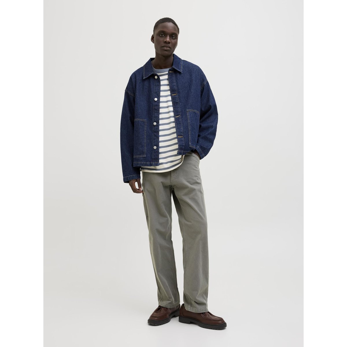 Pantalon Worker grise - mulled basil 1, JACK & JONES