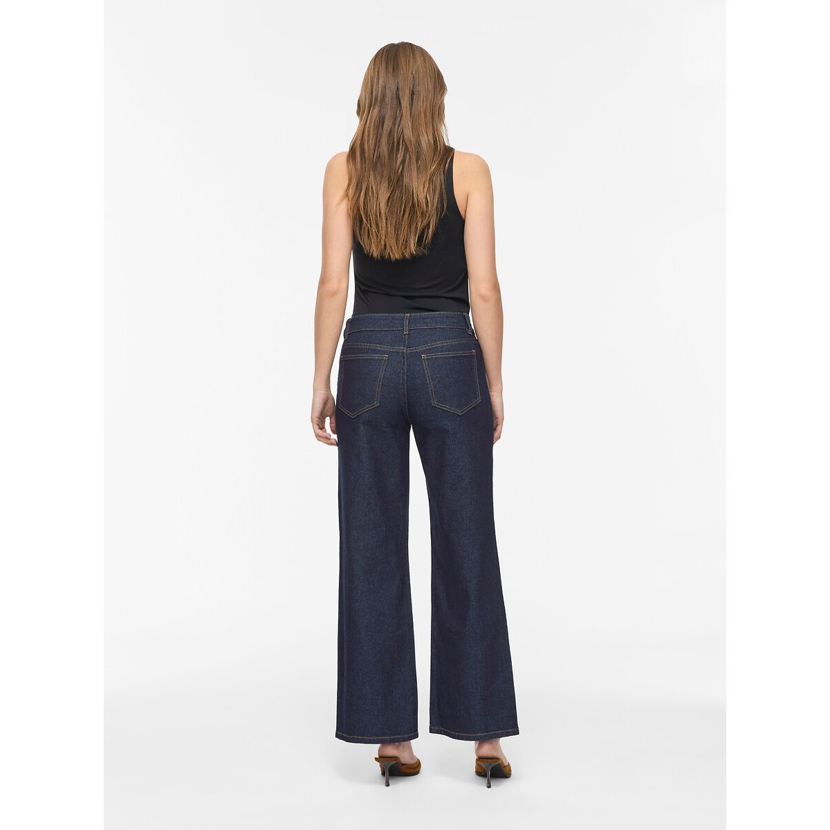 Jean large avec poches plaquées denim dark blue, VILA