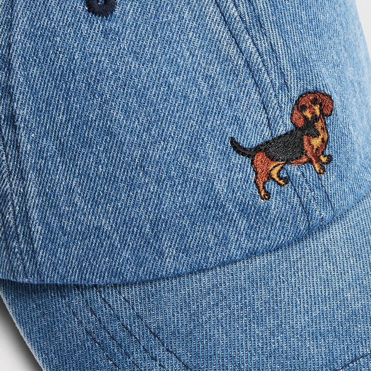 Casquette en jean brodé porcelaine, MONOPRIX