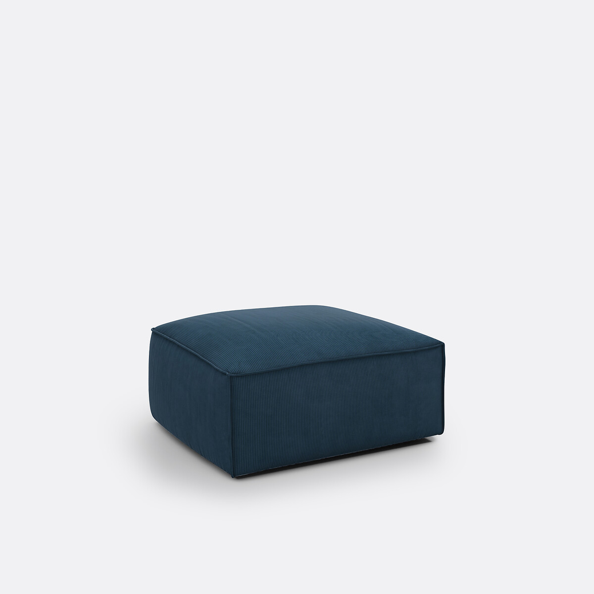 Pouf modulable en velours côtelé fines côtes, SEVEN bleu, LA REDOUTE INTERIEURS