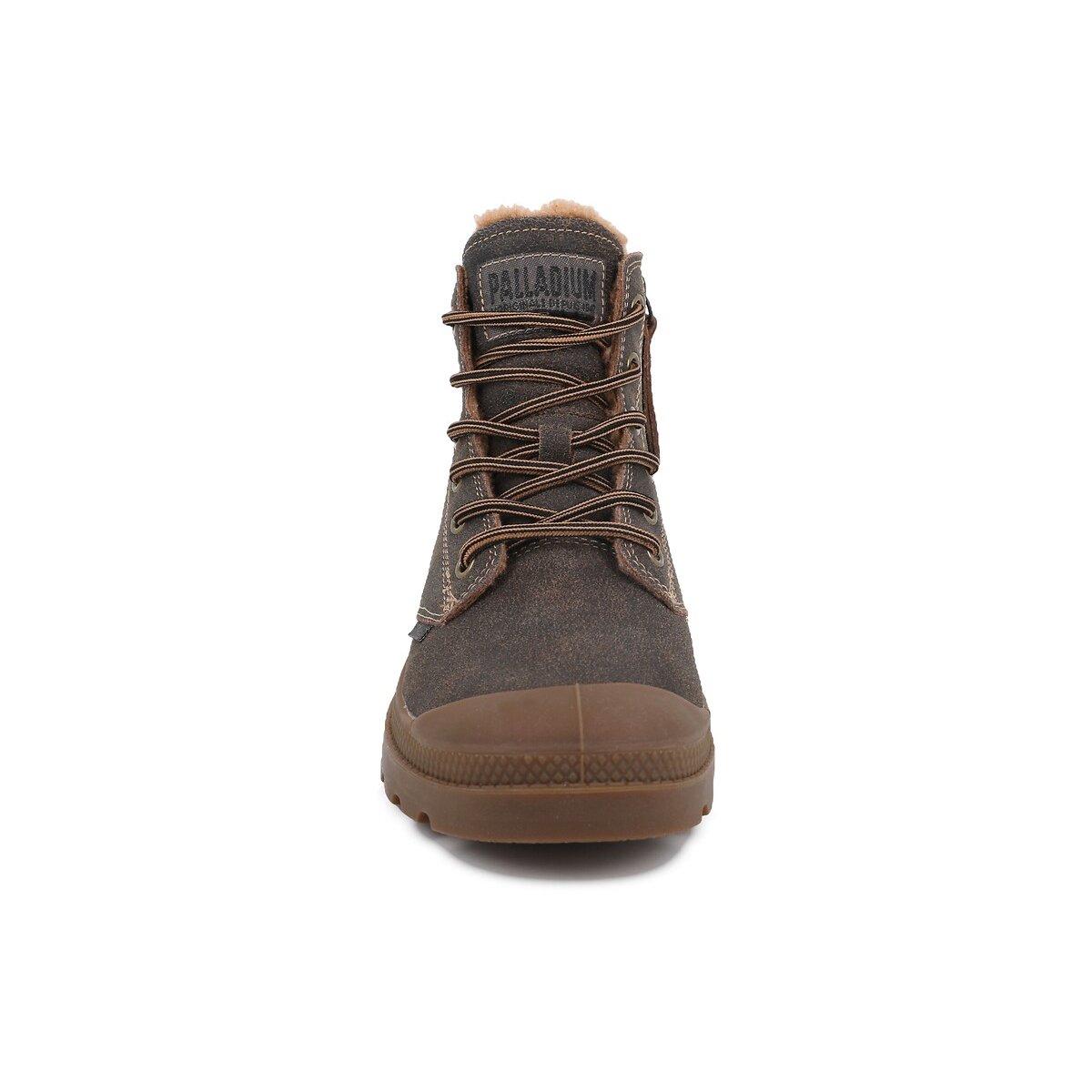Botins em pele forrados PAMPA ZIP WL PILOT castanho escuro, PALLADIUM