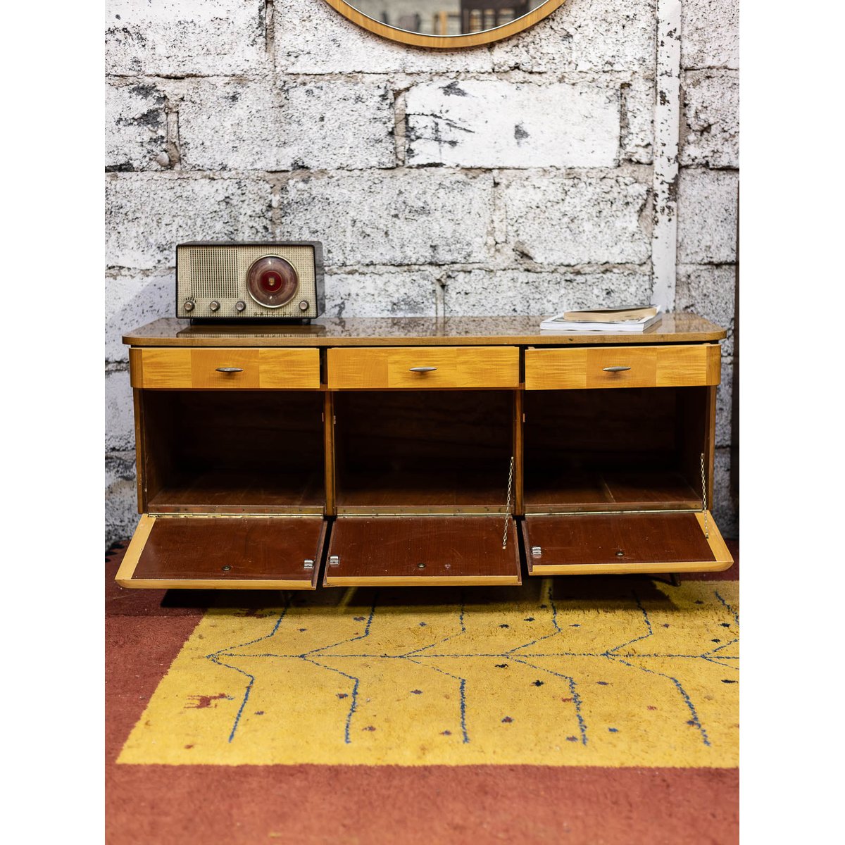 Enfilade scandinave Margaret N°791 - Bon état bois clair, DEBONGOUT