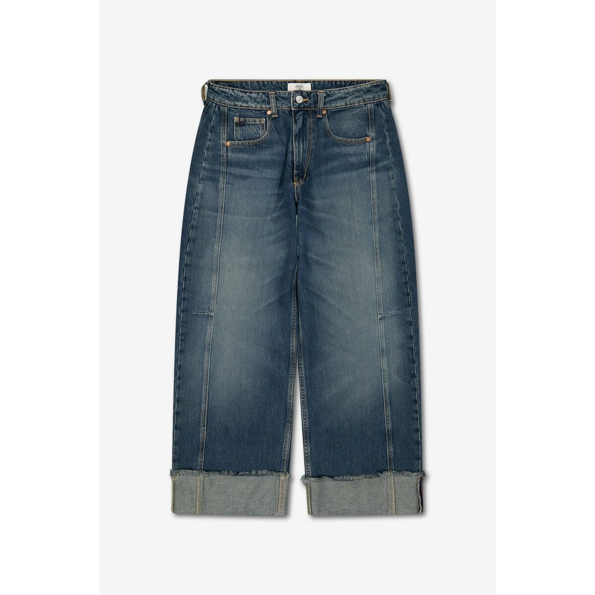 Jeans loose, large LEAL, longueur 34 blue, LE TEMPS DES CERISES