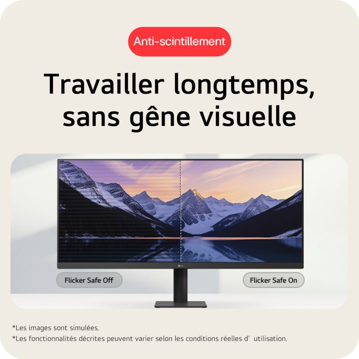 Ecran PC UltraWide 34U511A-B.AEU 34" IPS UWQHD 100 Hz HDR couleur unique, LG