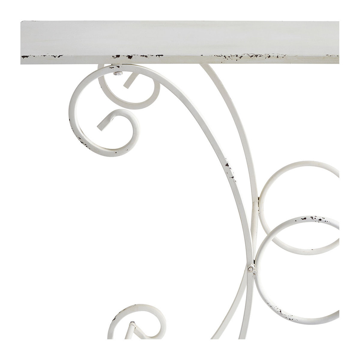 Table de jardin Champêtre rectangulaire en métal 120 x 40 x 81 cm couleur unique, MATHILDE M