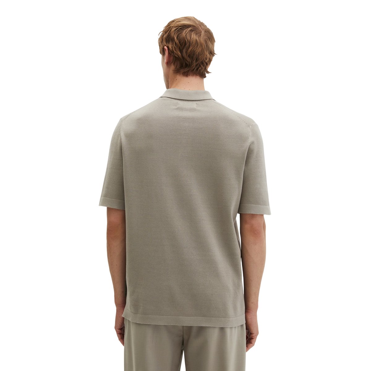 Polo en tricot DFB Travel Collection en pur coton bio marron, MARC O'POLO
