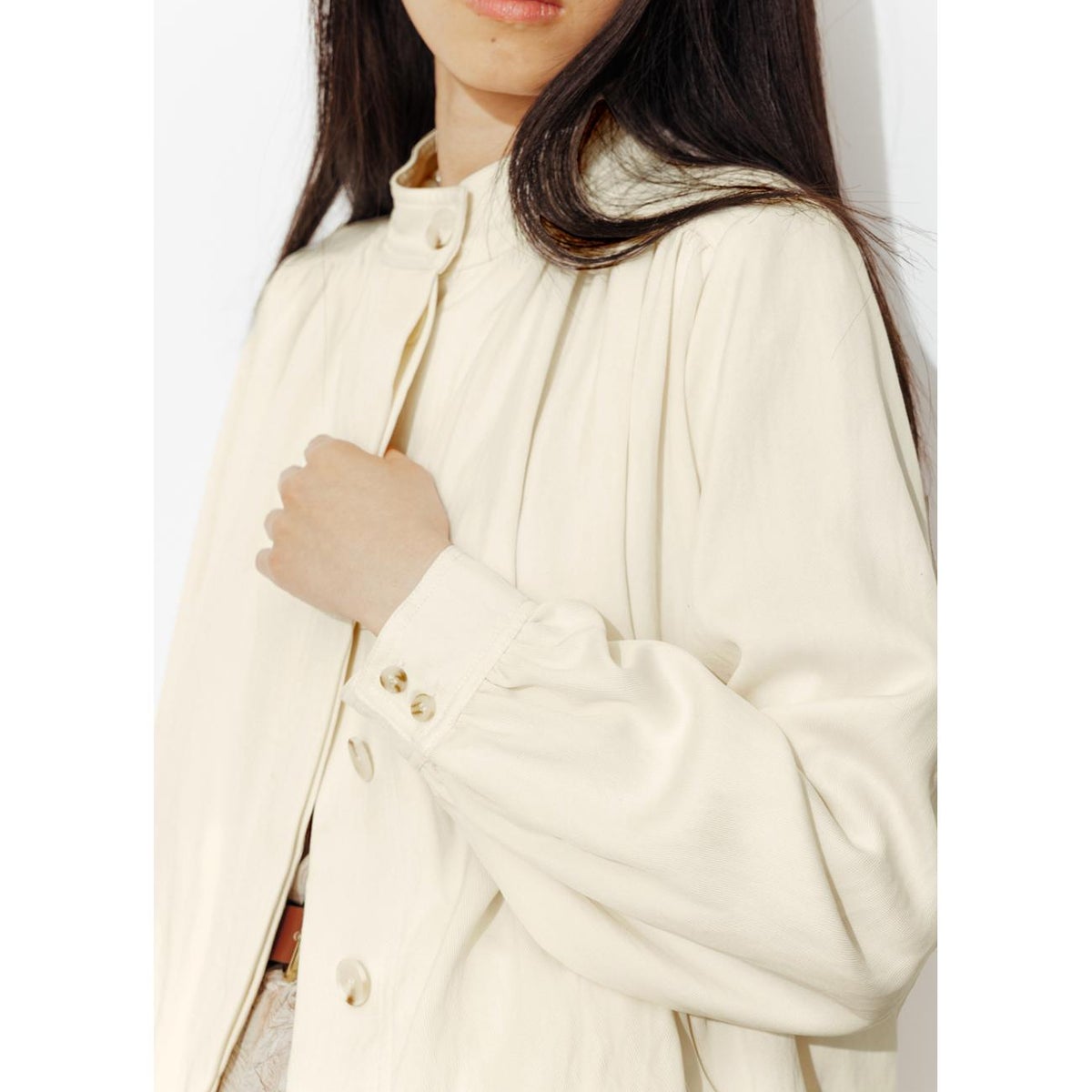 Blouson à col montant ecru, PROMOD