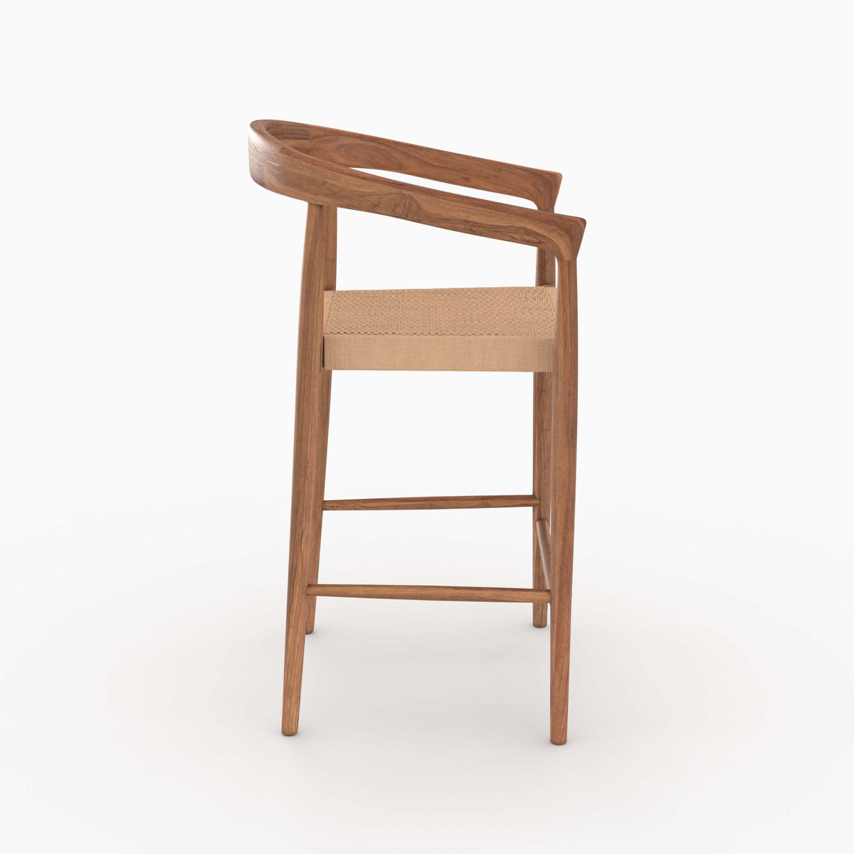 Lot de 2 chaises pour îlot central 65 cm - BALI naturel, MAISON PAVANE