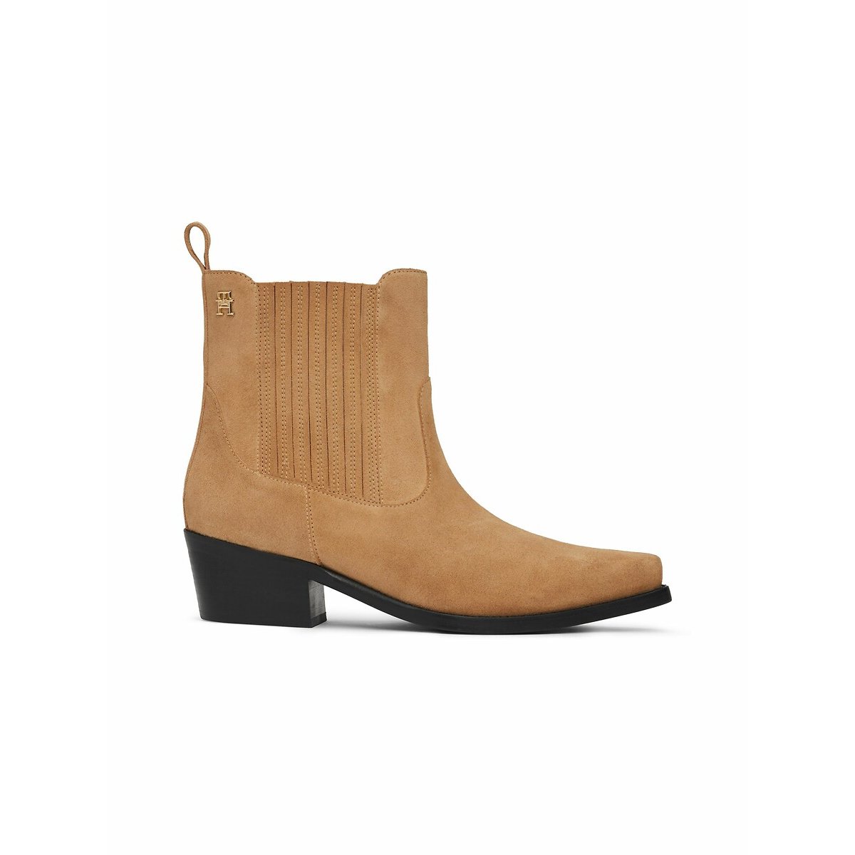 Suede Cowboy Ankle Boots camel, TOMMY HILFIGER
