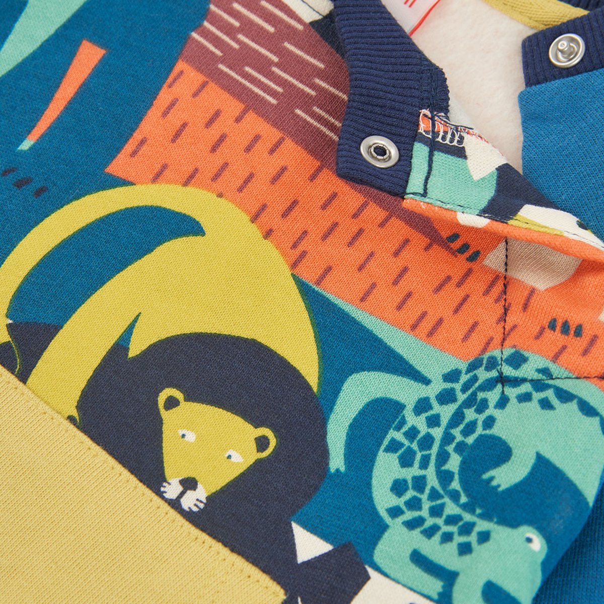 Sweat-shirt garçon molleton imprimé animaux multicolore, BOBOLI