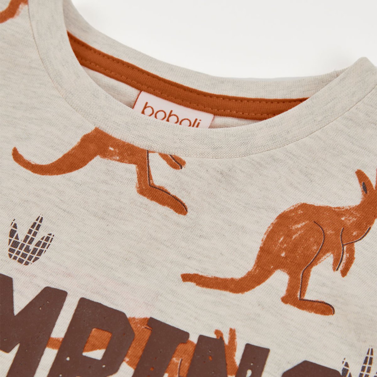 T-shirt coton imprimé kangourous pour garçon multicolore, BOBOLI