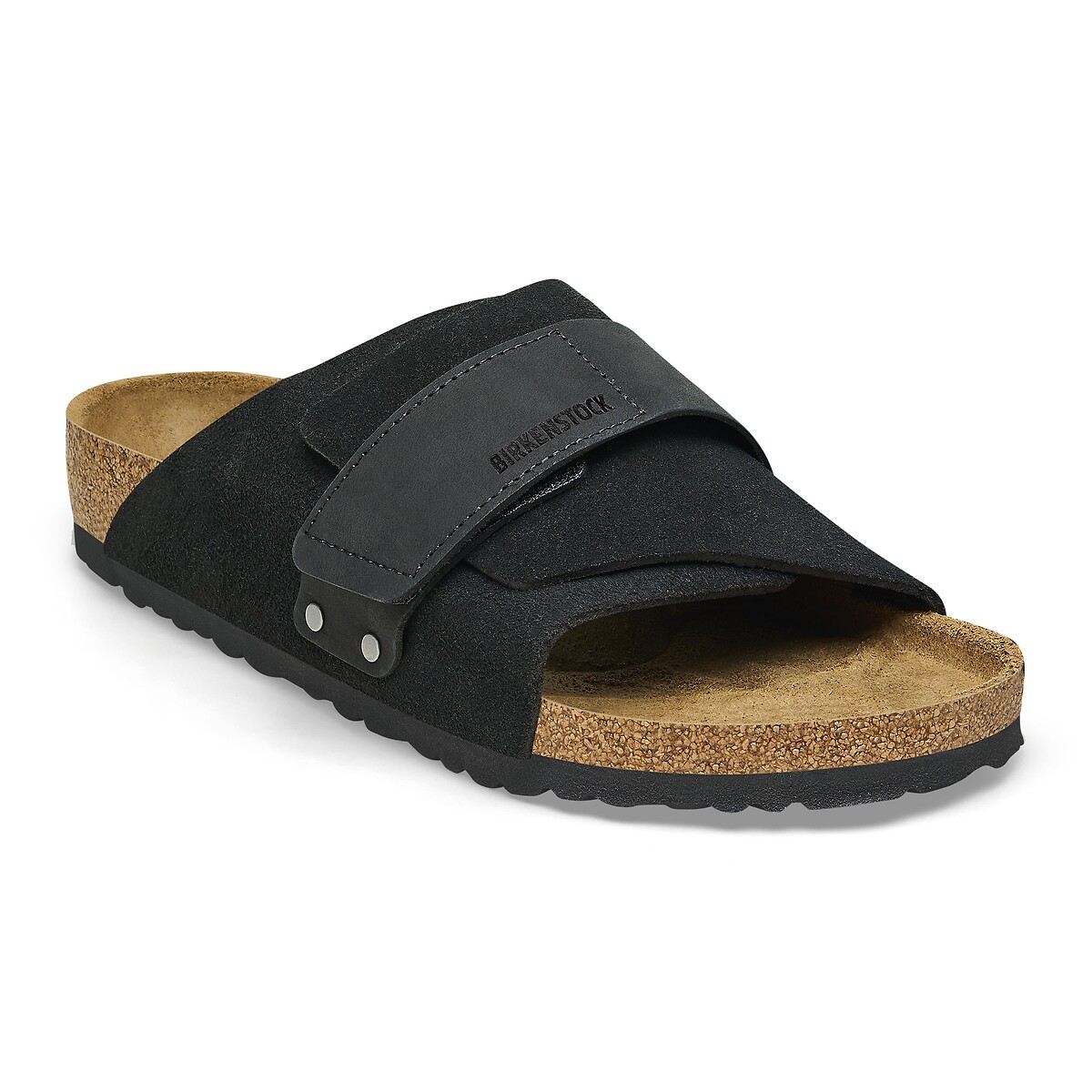 Mules en cuir suédé KYOTO noir, BIRKENSTOCK