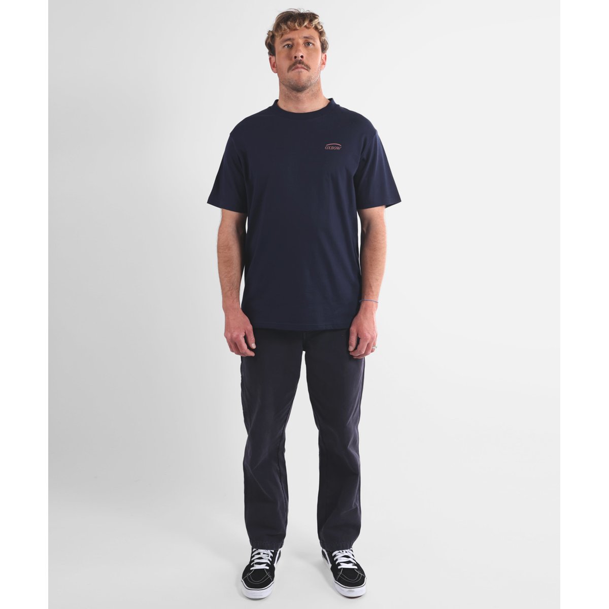 Tee-shirt manches courtes coton bio FILLED deep marine, OXBOW