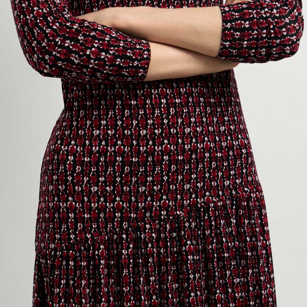 Robe Longue À Imprimé Floral noir, PEPE JEANS