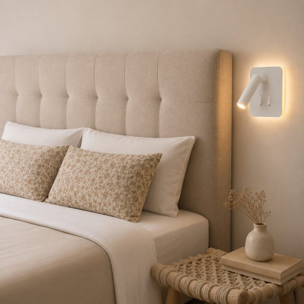 Applique Led Tête De Lit Blanche Cayman II blanc, MILLUMINE