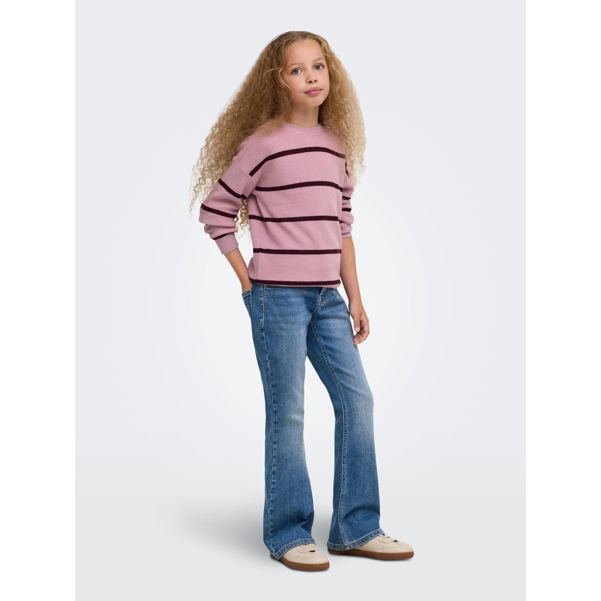 Jean Flared medium blue denim 1, KIDS ONLY