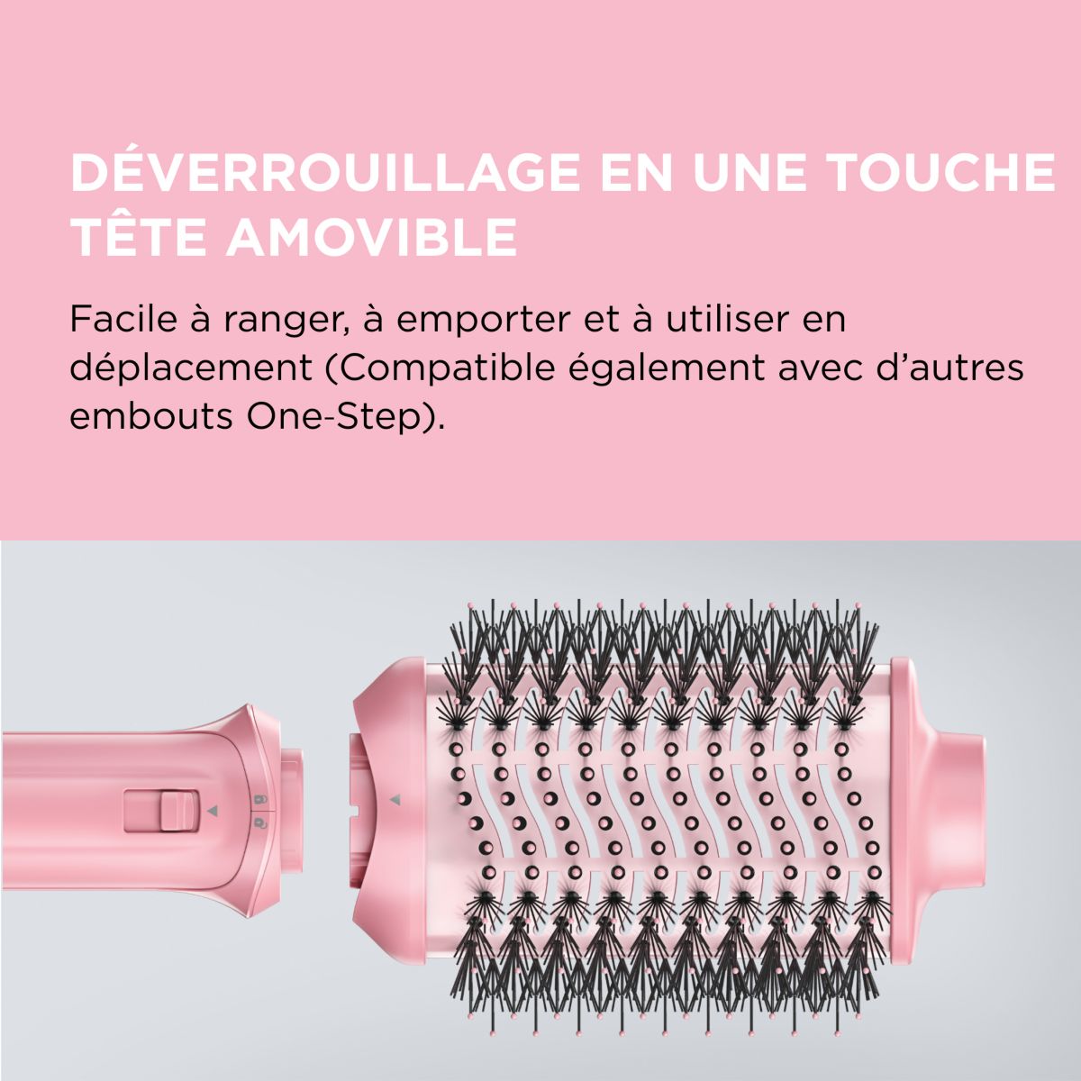 Brosse soufflante One-Step Volumiser Glow RVDR5375E couleur unique, REVLON