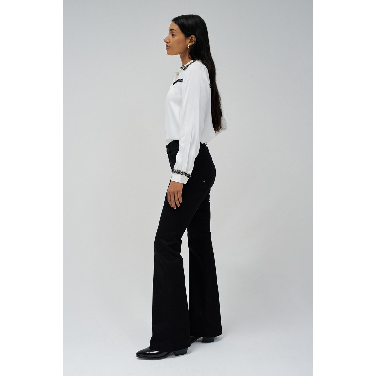 JEANS DESTINY PUSH UP FLARE noir, SALSA JEANS
