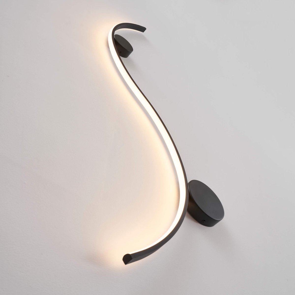 Applique LED noire vague - CURVA noir, KOSILUM