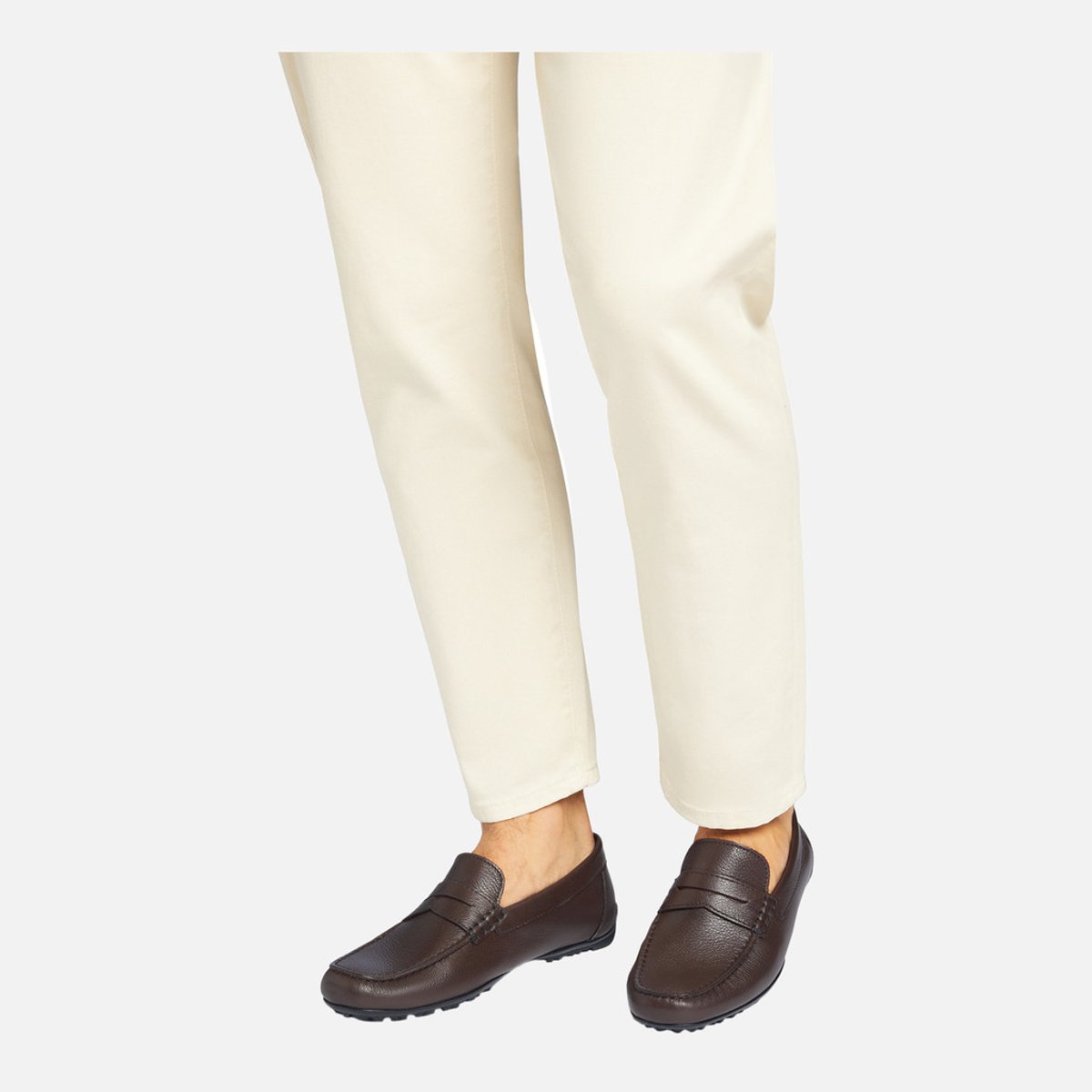 Mocassins U KOSMOPOLIS +GRIP W marron foncé, GEOX