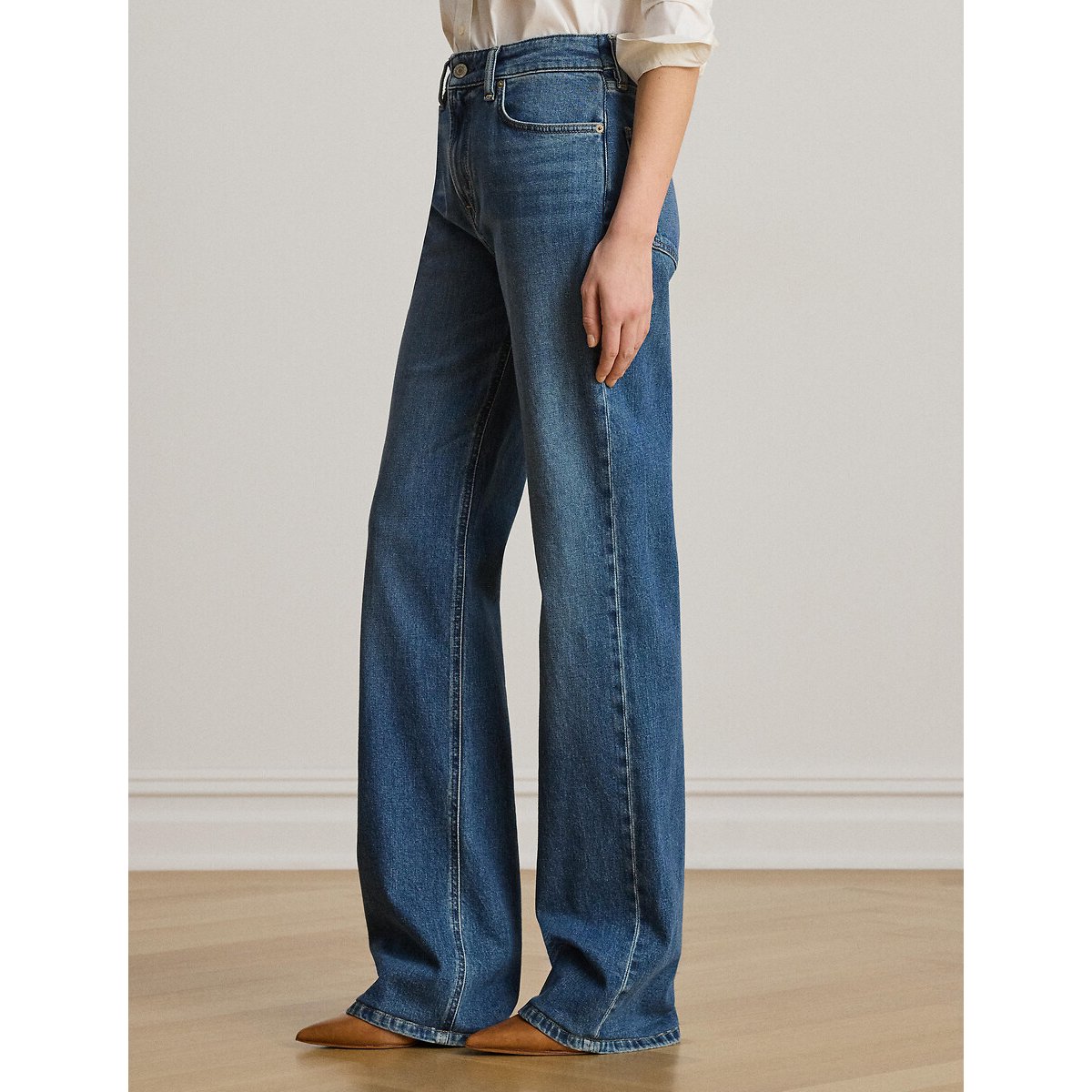 Jeans a gamba larga blu, LAUREN RALPH LAUREN