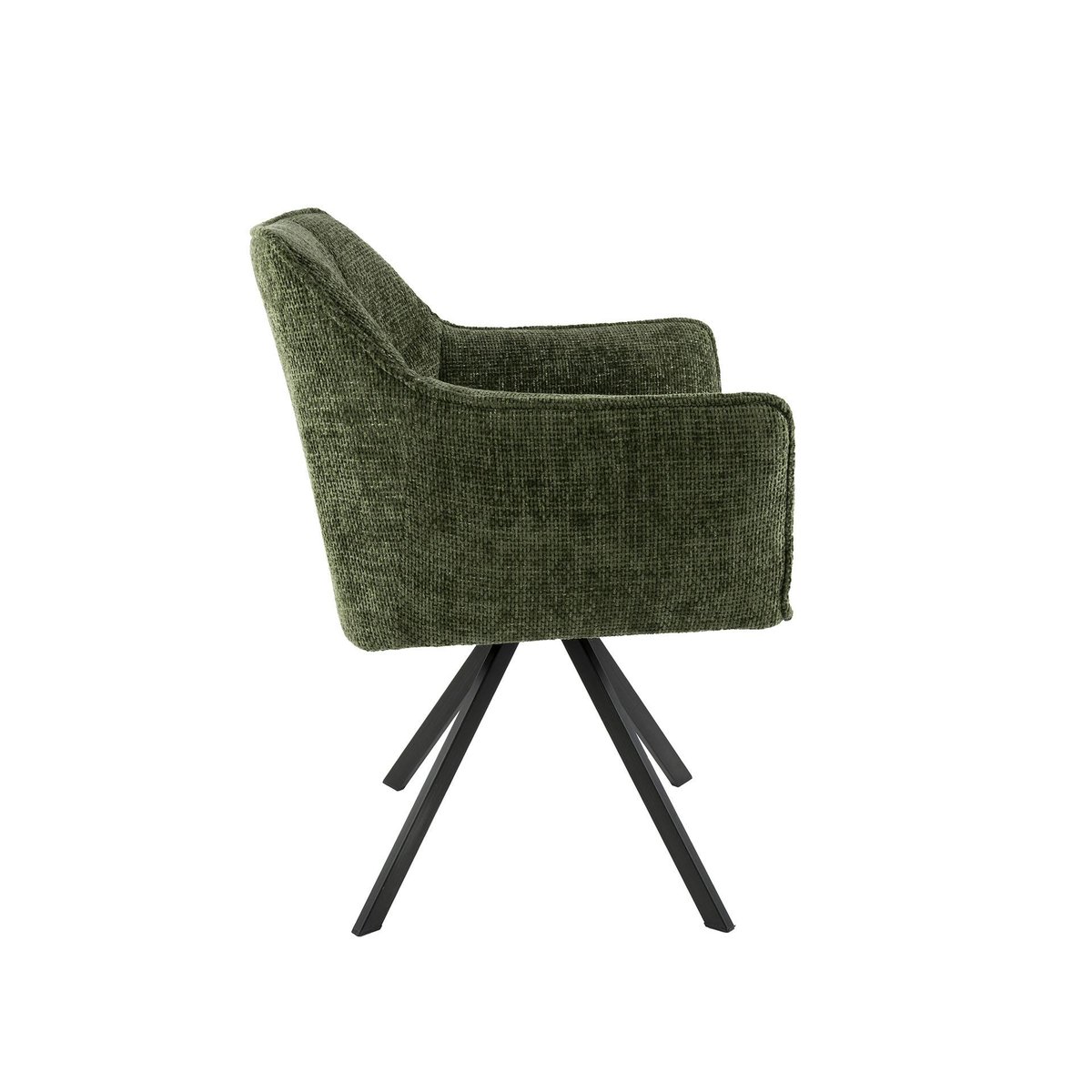 Fauteuil de table pivotant vert chiné (lot de 2) MELBOURNE vert, PIER IMPORT