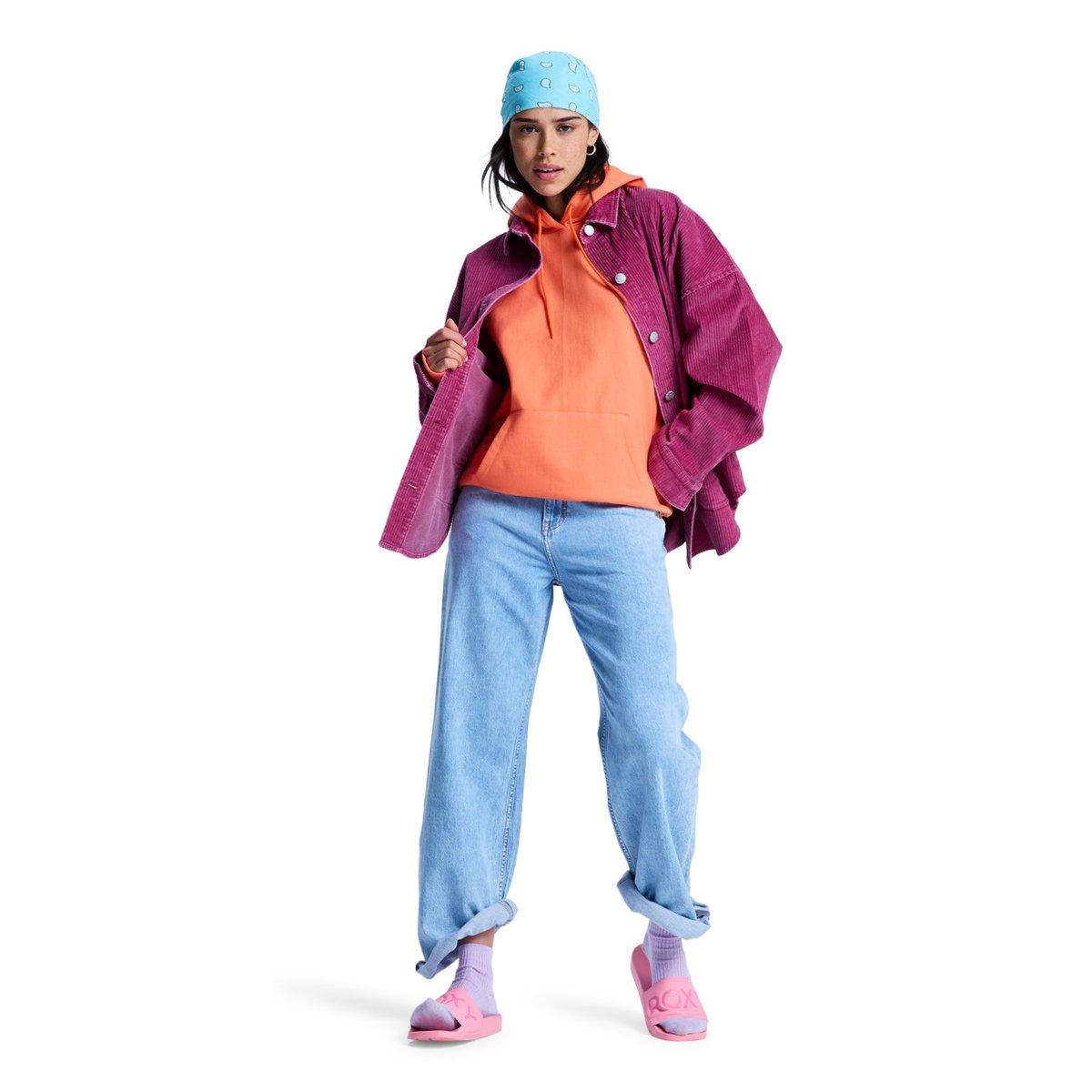 T-Shirt, manches courtes, col rond, . rouge rhododendron, ROXY