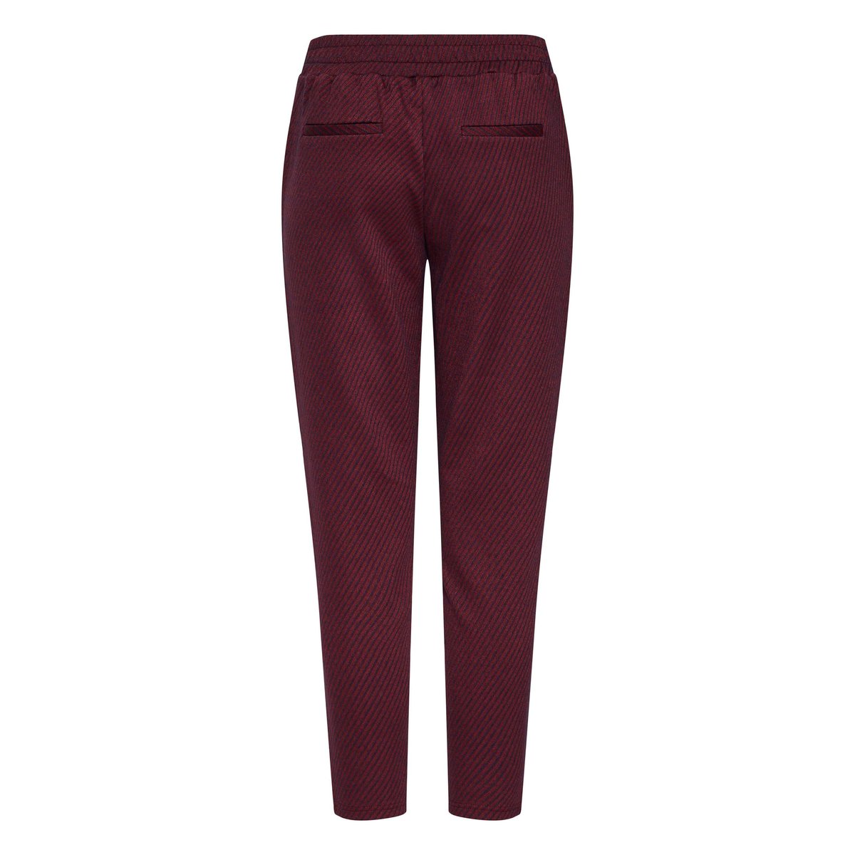 Pantalon coupe droite, longueur cheville marron blanc java/almond milk, ICHI