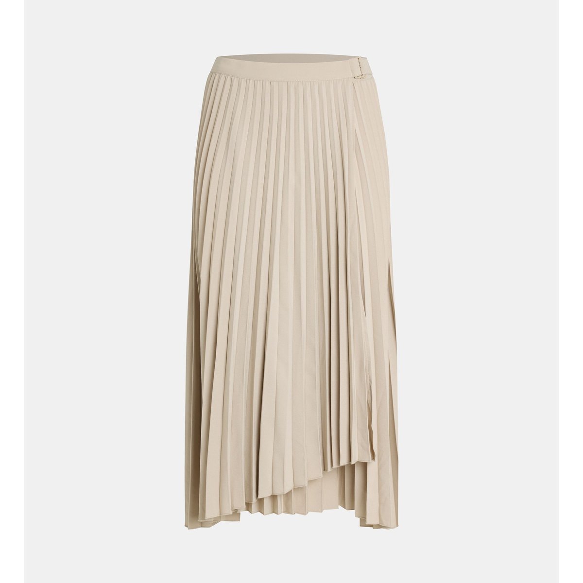 Jupe portefeuille rare plissée asymétrique beige clair, GALERIES LAFAYETTE